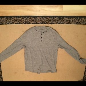 A&E Grey/Cream Thin Long Sleeve Tee Shirt